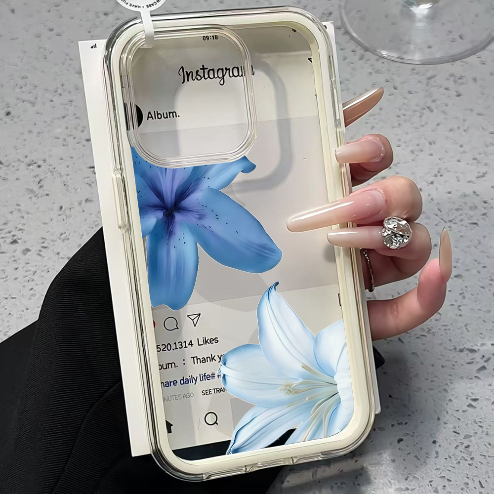 Blue Lily Flower Clear Phone C - Plants X recension och pris