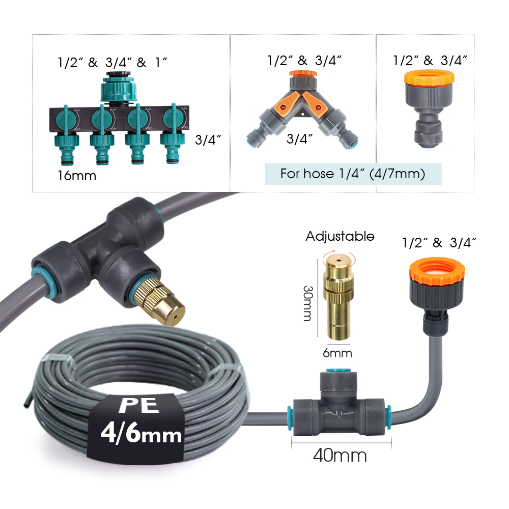 5-30M 4/6mm Gray Hose Adjustab - Plant Parent Kit recension och pris