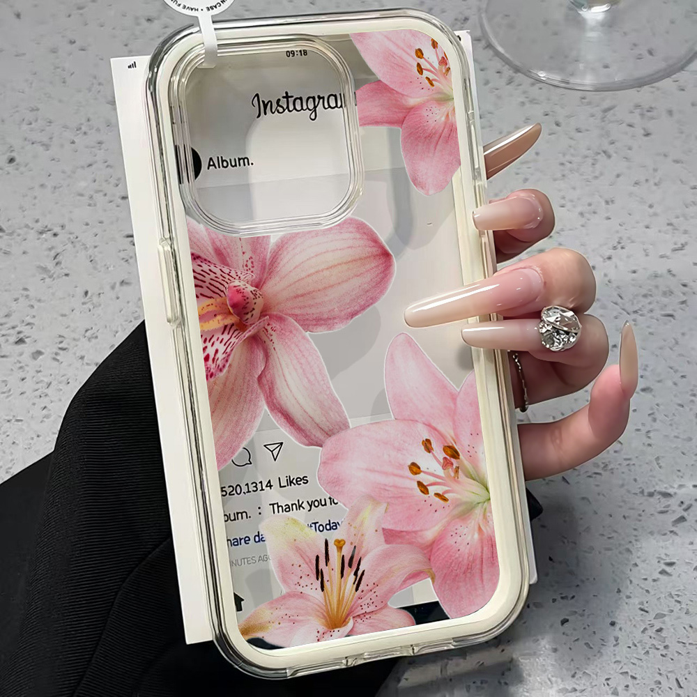 Pink Lily Flower Clear Phone C - Plants X recension och pris
