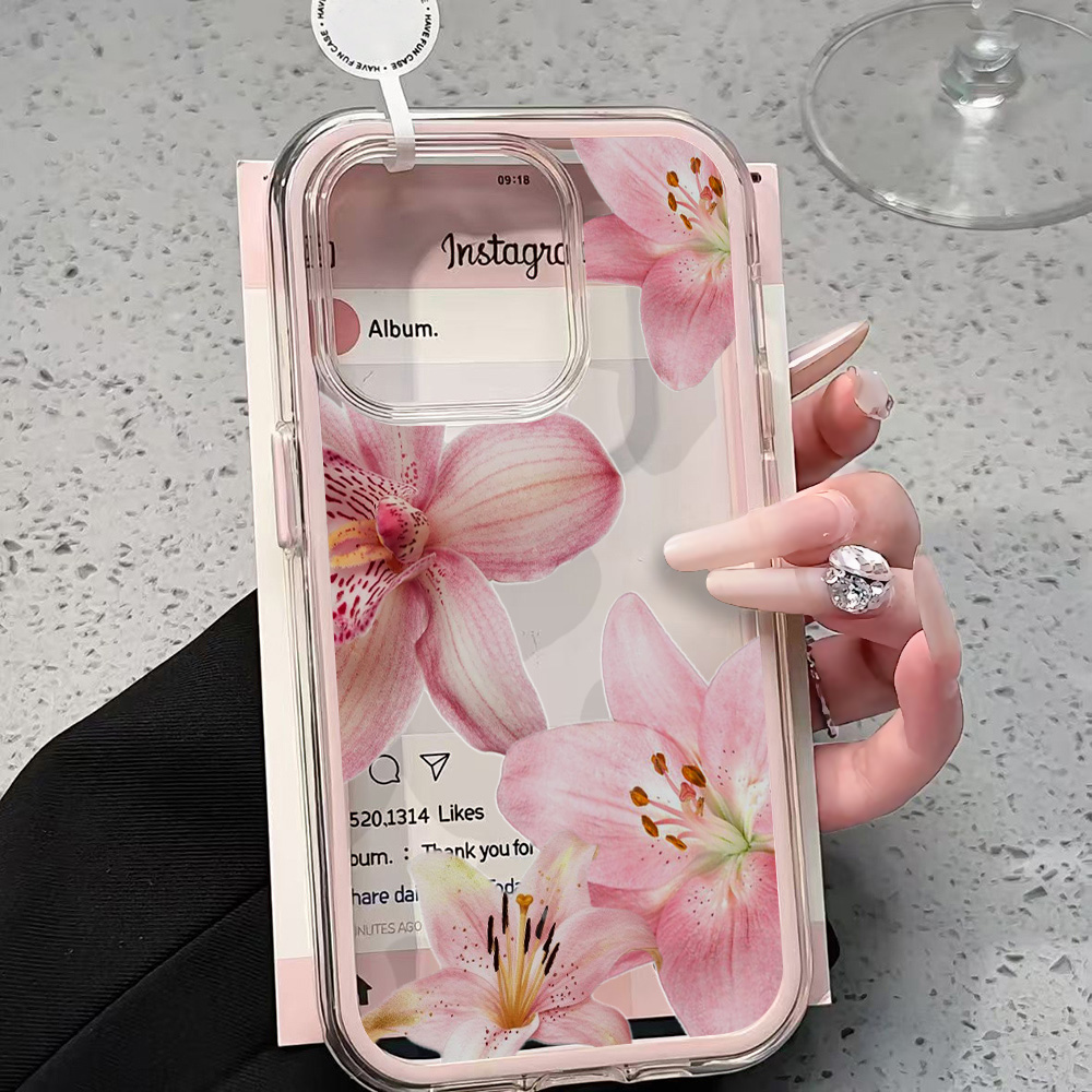 Pink Lily Flower Clear Phone C - Plants X recension och pris