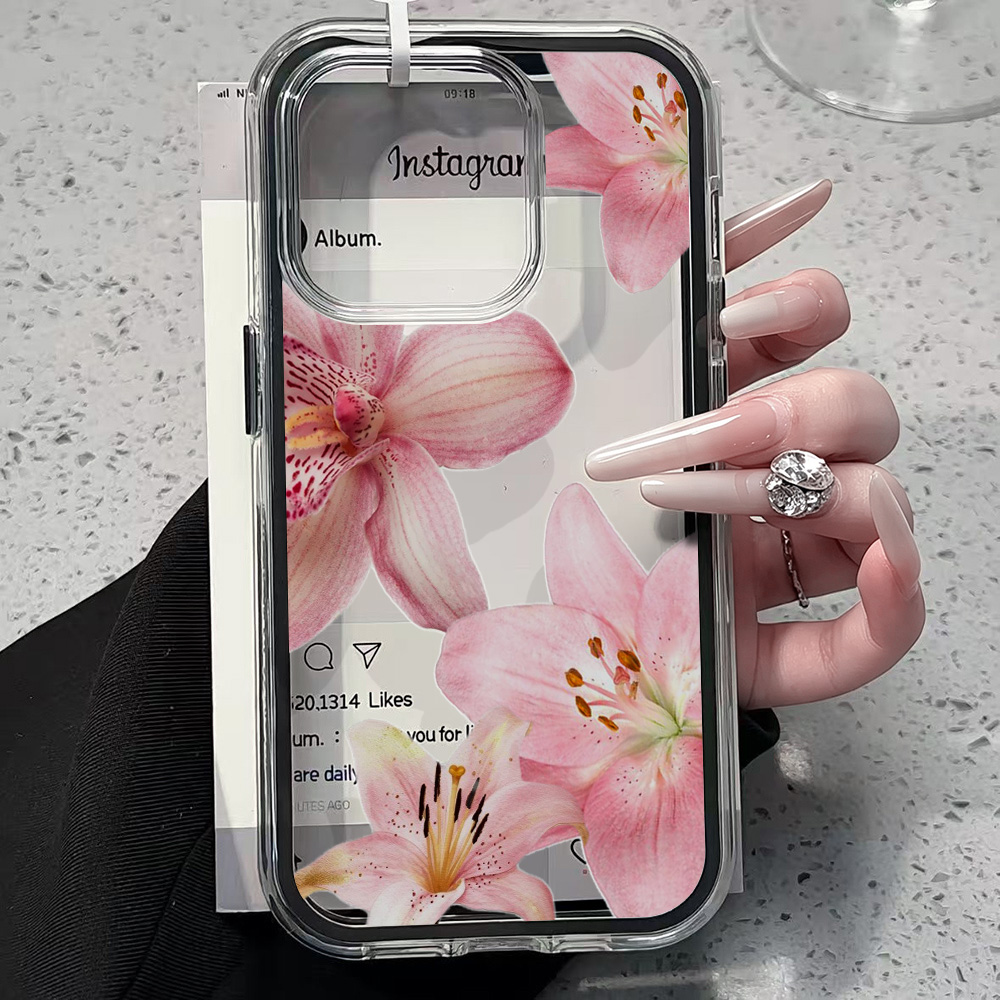 Pink Lily Flower Clear Phone C - Plants X recension och pris