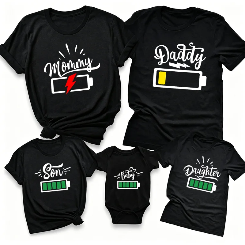 Funny Matching Family Battery  - Plant Parent T Shirt recension och pris