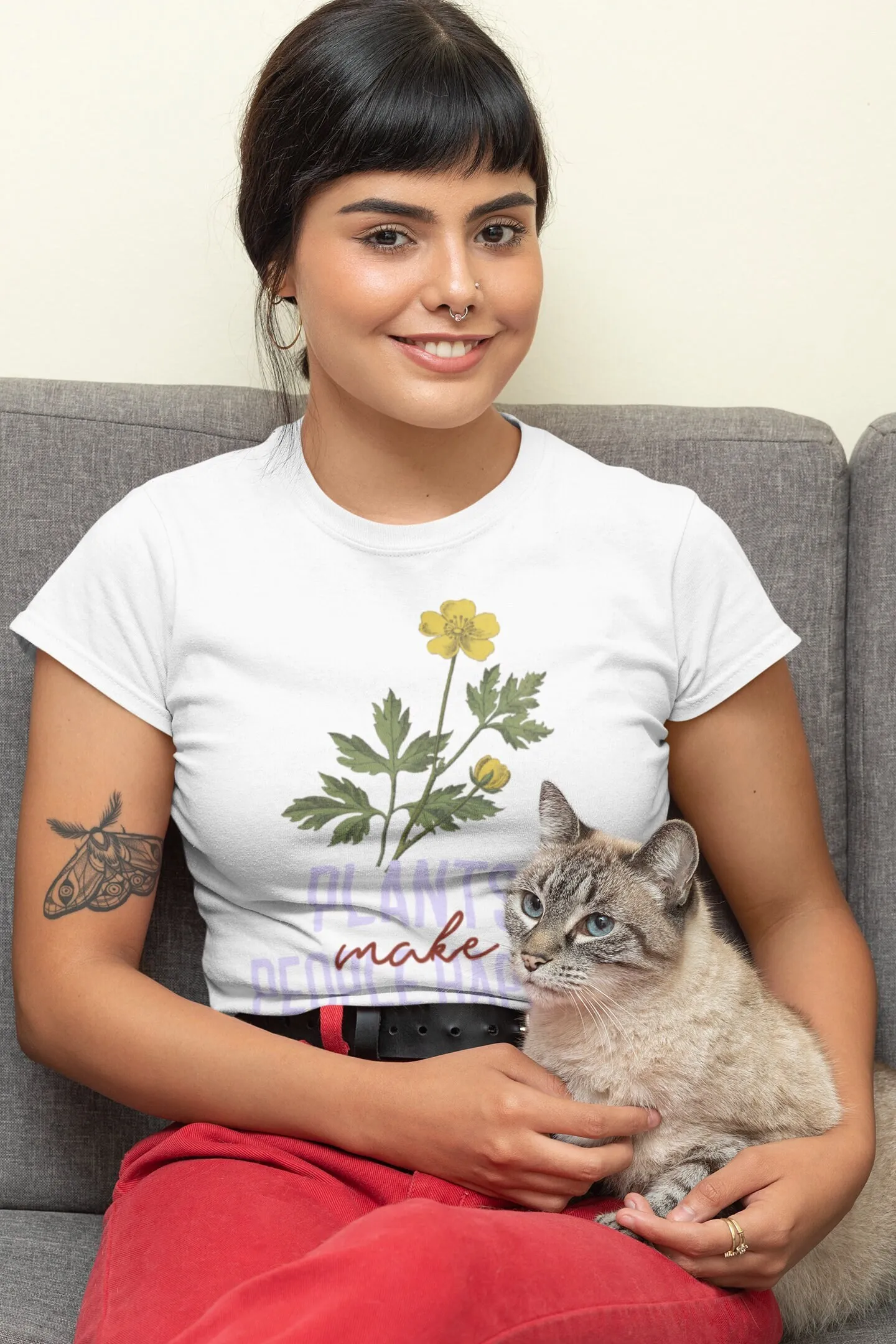 Plants Make People Happy Inspi - Plant Parent T Shirt recension och pris